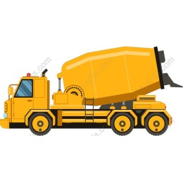 Yellow Concrete Mixer Truck