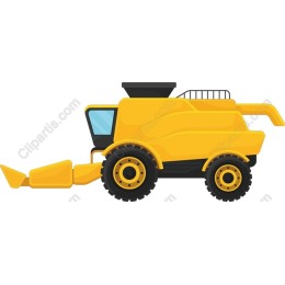 Yellow Combine Harvester