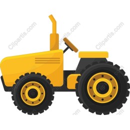 Vibrant Yellow Tractor