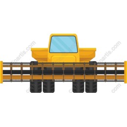 Vibrant Yellow Tractor