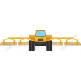 Modern Yellow Field Harrow