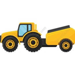 Yellow Construction Tractor