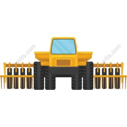 Vibrant Yellow Agricultural Tractor