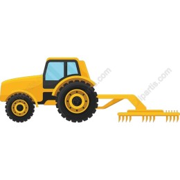 Vibrant Yellow Tractor