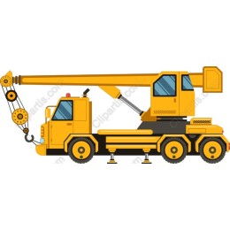 Heavy-Duty Yellow Crane Truck