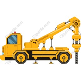 Vibrant Construction Crane