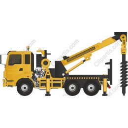 Robust Yellow Auger Truck