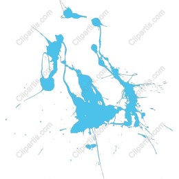 Bright Blue Paint Splatter