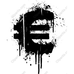 Grunge Euro Symbol