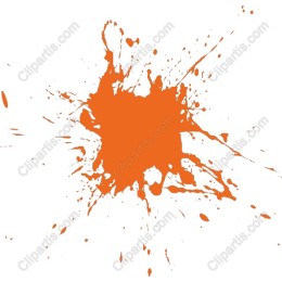 Vibrant Orange Paint Splash