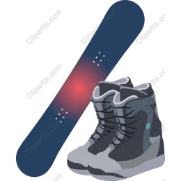Stylish Snowboard and Boots
