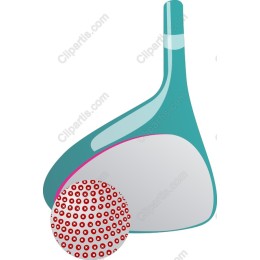 Vibrant Golf Club and Ball