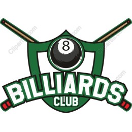 Billiards Club with 8-Ball and Cues