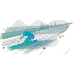 Dynamic Downhill Skier