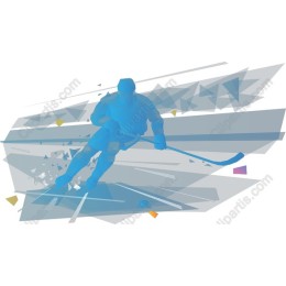 Dynamic Ice Hockey Player