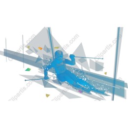 Dynamic Downhill Skier
