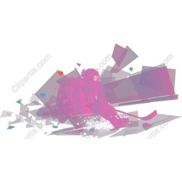 Vibrant Abstract Hockey Player