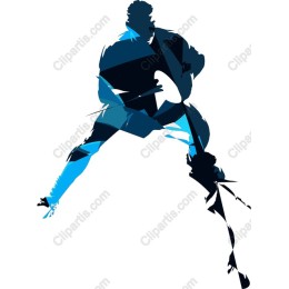 Dynamic Abstract Hockey Player