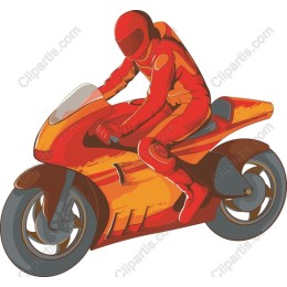 Vibrant Motorcycle Racer
