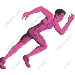 Vibrant Sprinting Athlete