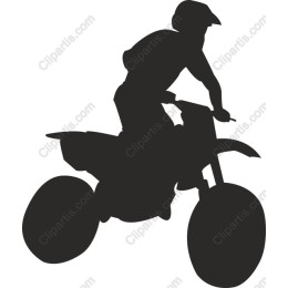 Dynamic Off-Road Motorcycle Rider
