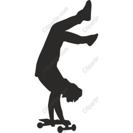 Energetic Handstand Skateboarder