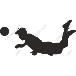 Diving Soccer Player