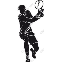 Dynamic Tennis Player Clipart