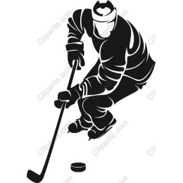 Striking Hockey Player