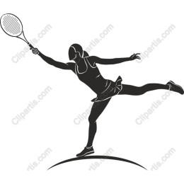 Dynamic Female Tennis Player