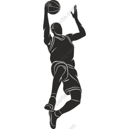 Dynamic Basketball Player Slam Dunk