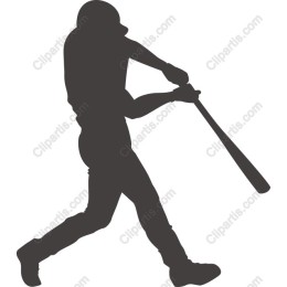 Baseball Player Swinging Bat