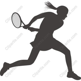 Dynamic Female Tennis Player