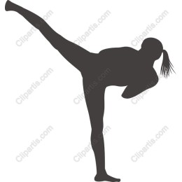 Dynamic Martial Artist Kick