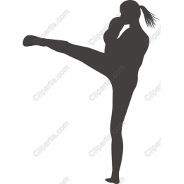 Dynamic Female Kickboxer