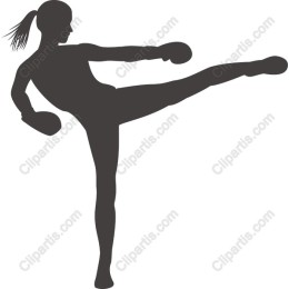 Empowering High Kick Female Martial Artist