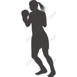 Dynamic Female Boxer