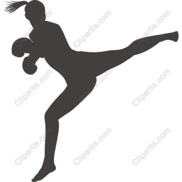 Dynamic Female Fighter Kick