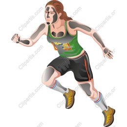 Dynamic Female Sprinter