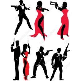 Dynamic Set: Gun-Wielding Characters