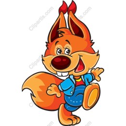 Playful Cartoon Fox