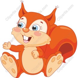Playful Cartoon Squirrel