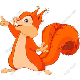 Playful Cartoon Squirrel