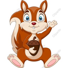 Friendly Cartoon Squirrel