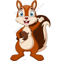 Adorable Cartoon Squirrel