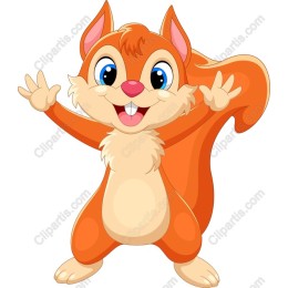 Cheerful Cartoon Squirrel