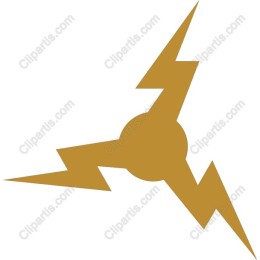 Dynamic Golden Lightning Bolt