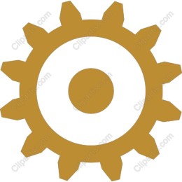 Golden Gear Icon