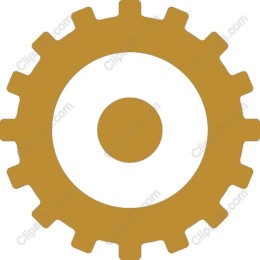 Gold Gear Icon