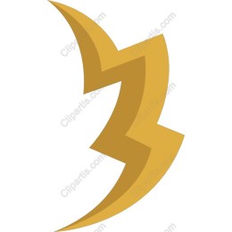 Golden Lightning Bolt